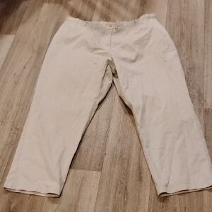 Lands' End Women's Cream Track Pants
